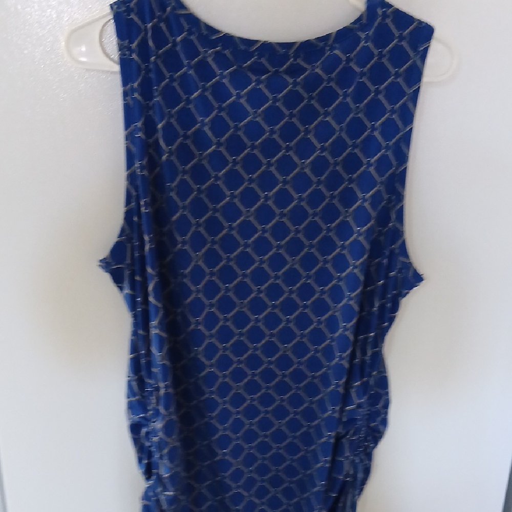 Michael Kors Royal Blue Tank Top with Gold Chain Design - Picture 5 of 5